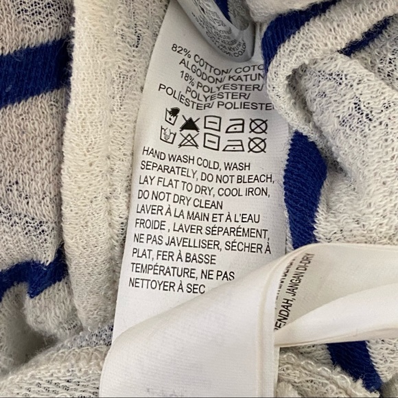 LUCKY BRAND • Semi Sheer Lace Look Striped Top - Size L - Picture 15 of 16